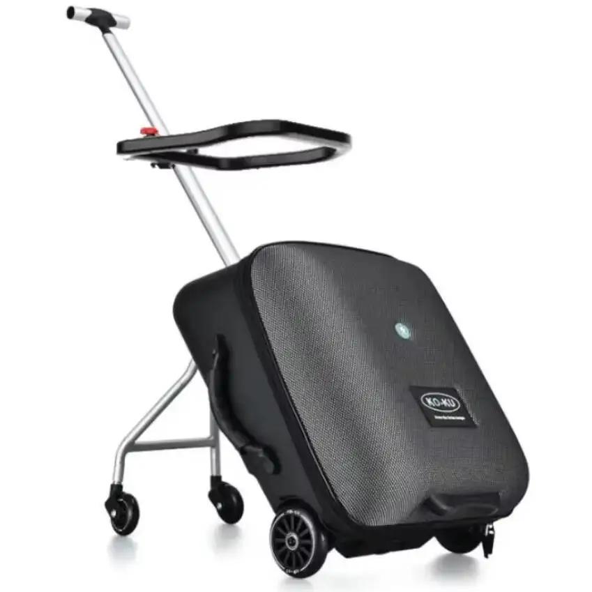 Formsio enfants Scooter valise paresseux continuer boîte à bagages roulante assis chariot sac pour b