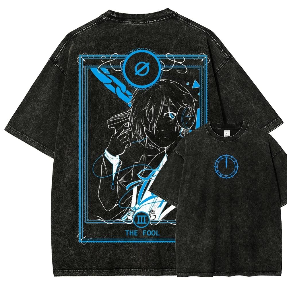 T-shirt Persona 3 Reload délavé, vêtements de personnalité, adaptés à toutes les saisons, grande tai