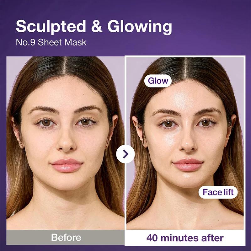 Masque facial complet à levage instantané avec masque raffermissant au collagène peptidique pour une