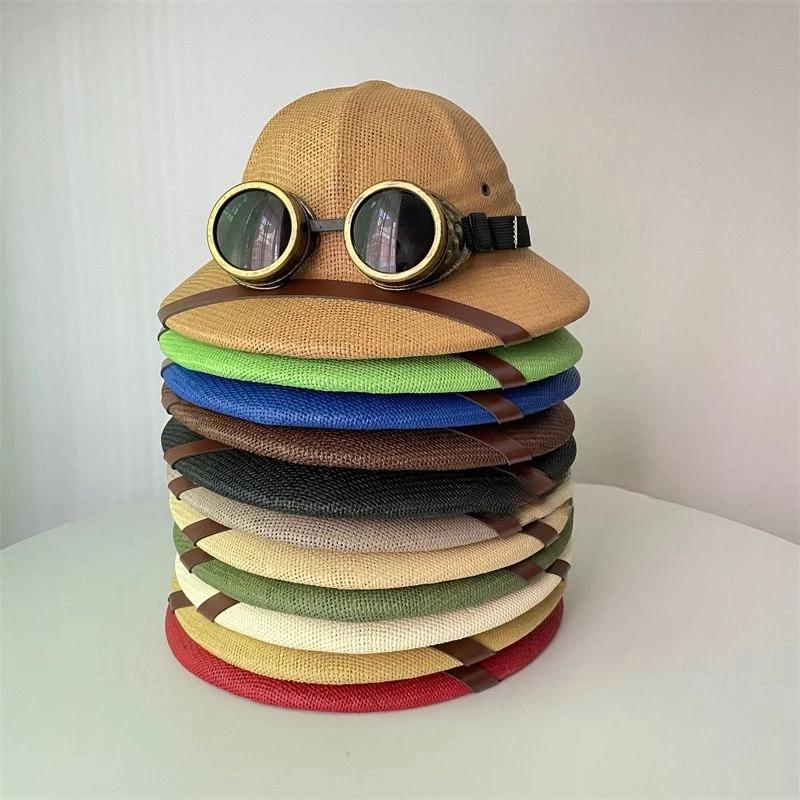 Casque d'été chapeau de paille en plein air hommes et femmes voyage chapeau personnalisé chapeau de 
