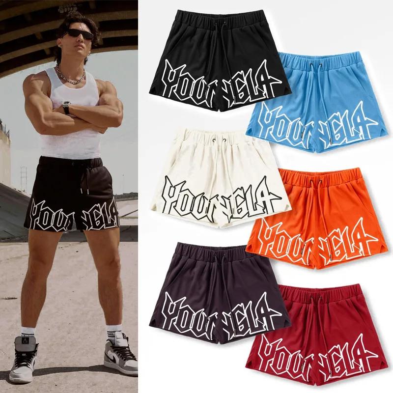 YA short de sport d'été pour hommes, musculation, Fitness, séchage rapide, respirant, décontracté, c