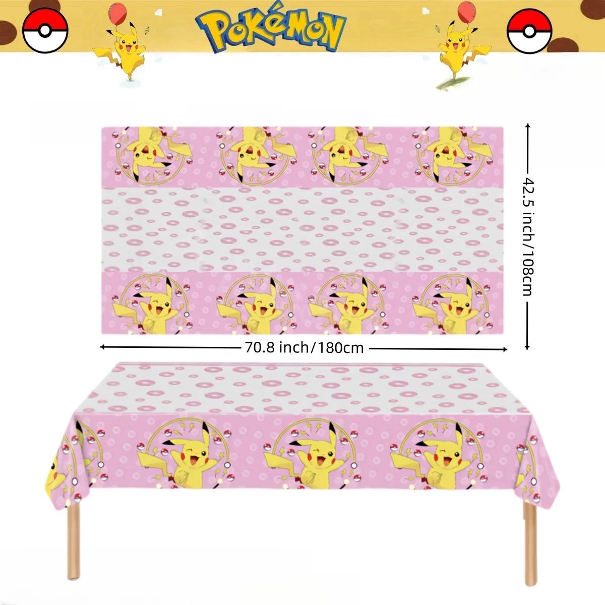 Nappe Pokemon pour Décoration de ixd'Anniversaire, Couverture de Table, Pikachu, Poulet, Grill, Baby