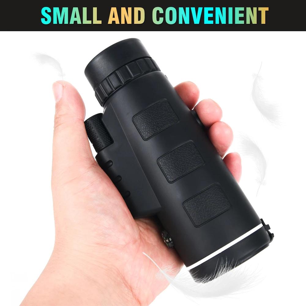 Télescope monoculaire 80x100 HD, n'aime injuste, pour l'extérieur, portable, longue portée, étanche,