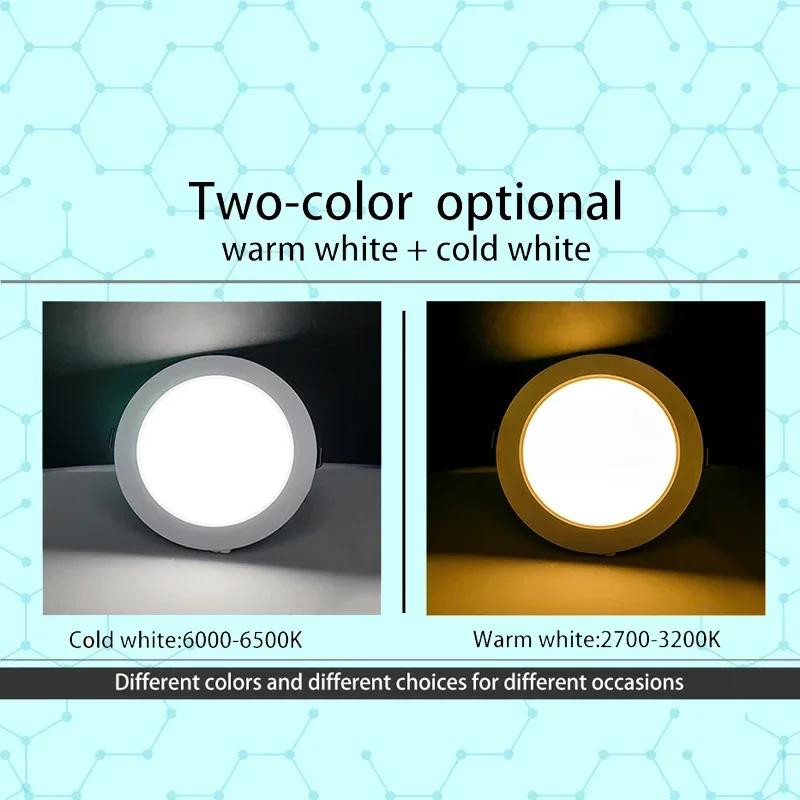 Lot de 10 spots LED encastrables blancs 5W 9W 12W 15W 18W, plafonnier LED rond DC 12V 24V AC 110V 22
