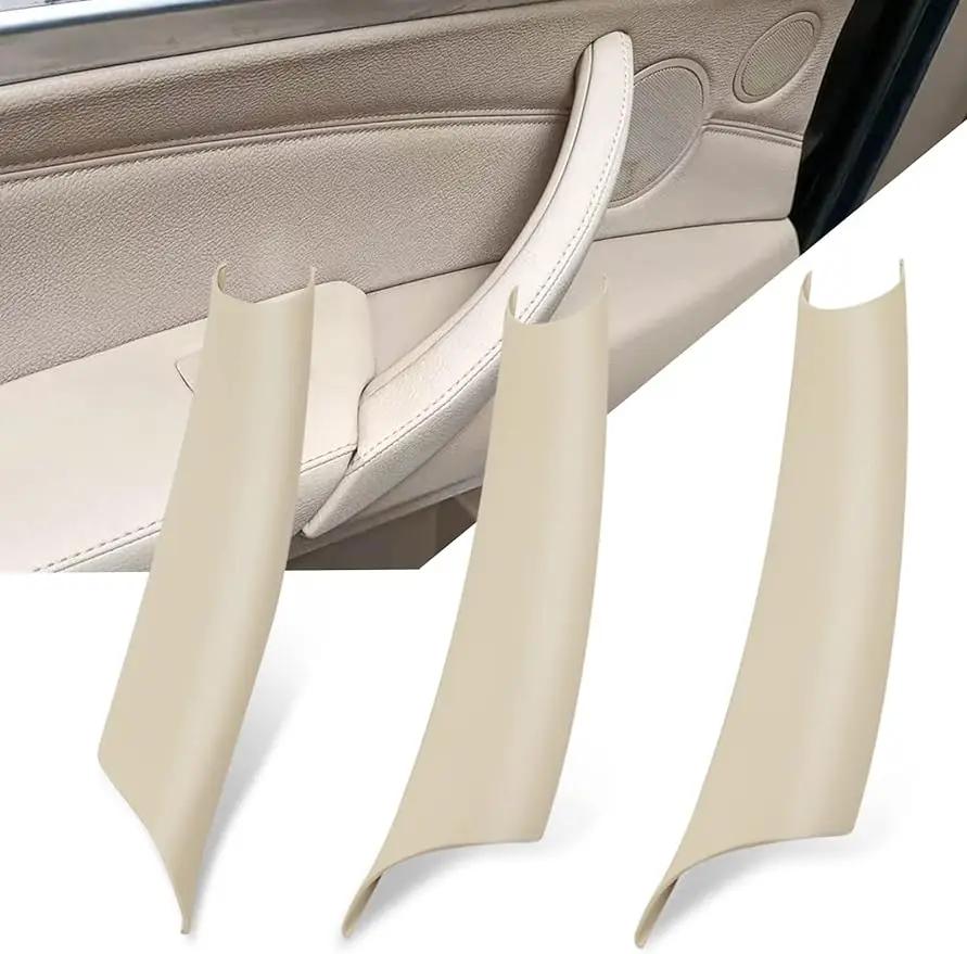 LHD RHD noir Beige poignée de porte en Fiber de carbone poignée de porte intérieure adaptée pour BMW