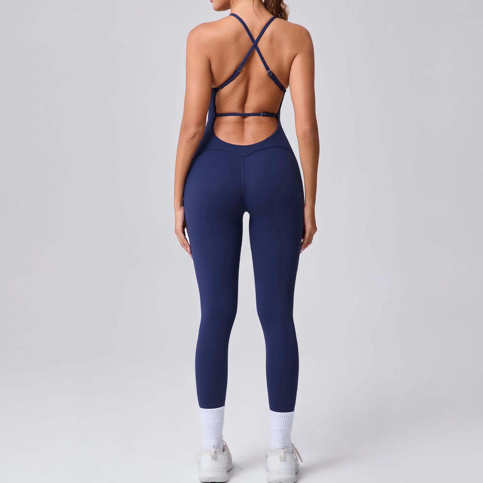 2025 nouveau dos Sexy bretelles croisées beauté dos pêche hanche femmes formation Yoga costume femme