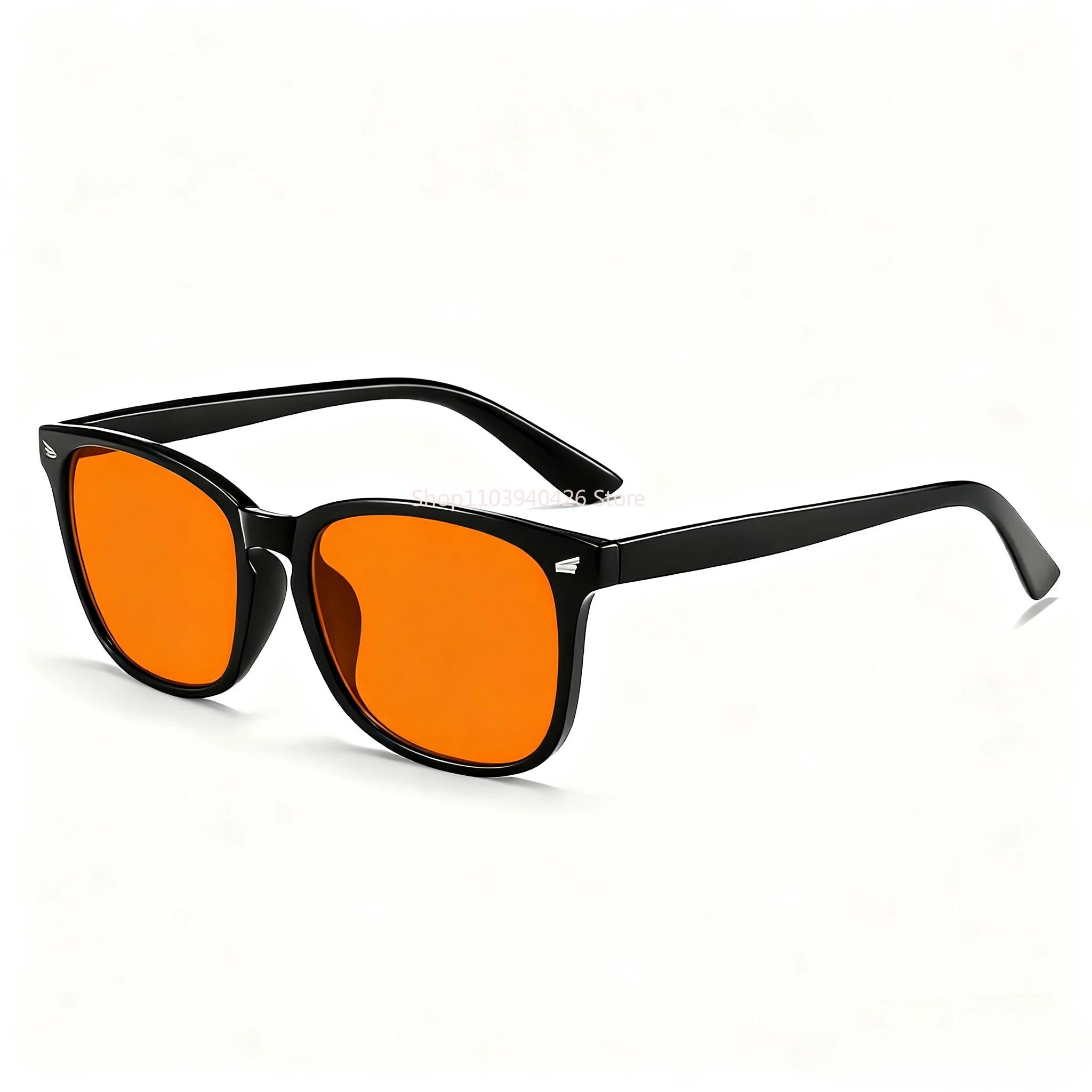 Lunettes de sommeil pour hommes, verres à lumière bleue bloquant la lentille rouge pour les jeux sur
