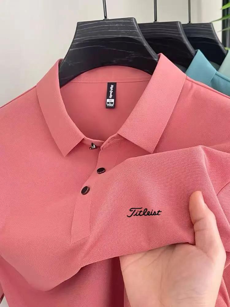 Polo décontracté pour hommes, t-shirt de golf d'extérieur, haut de gamme, respirant et frais, pour l