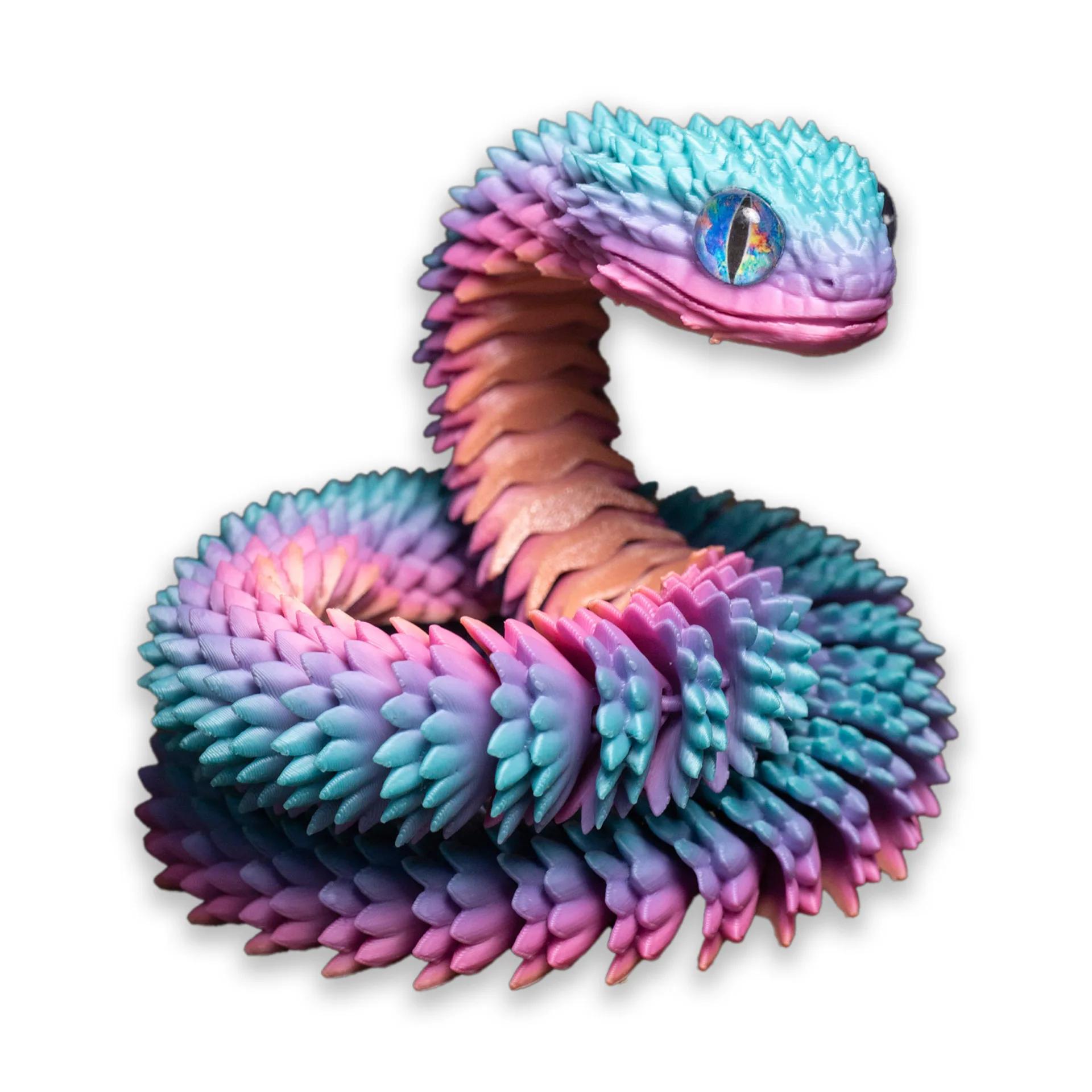 Nouvelle Statue de Serpent Réaliste Imprimée en 3D 2026, Jouet Anti-Stress Articulé, Simulation de S