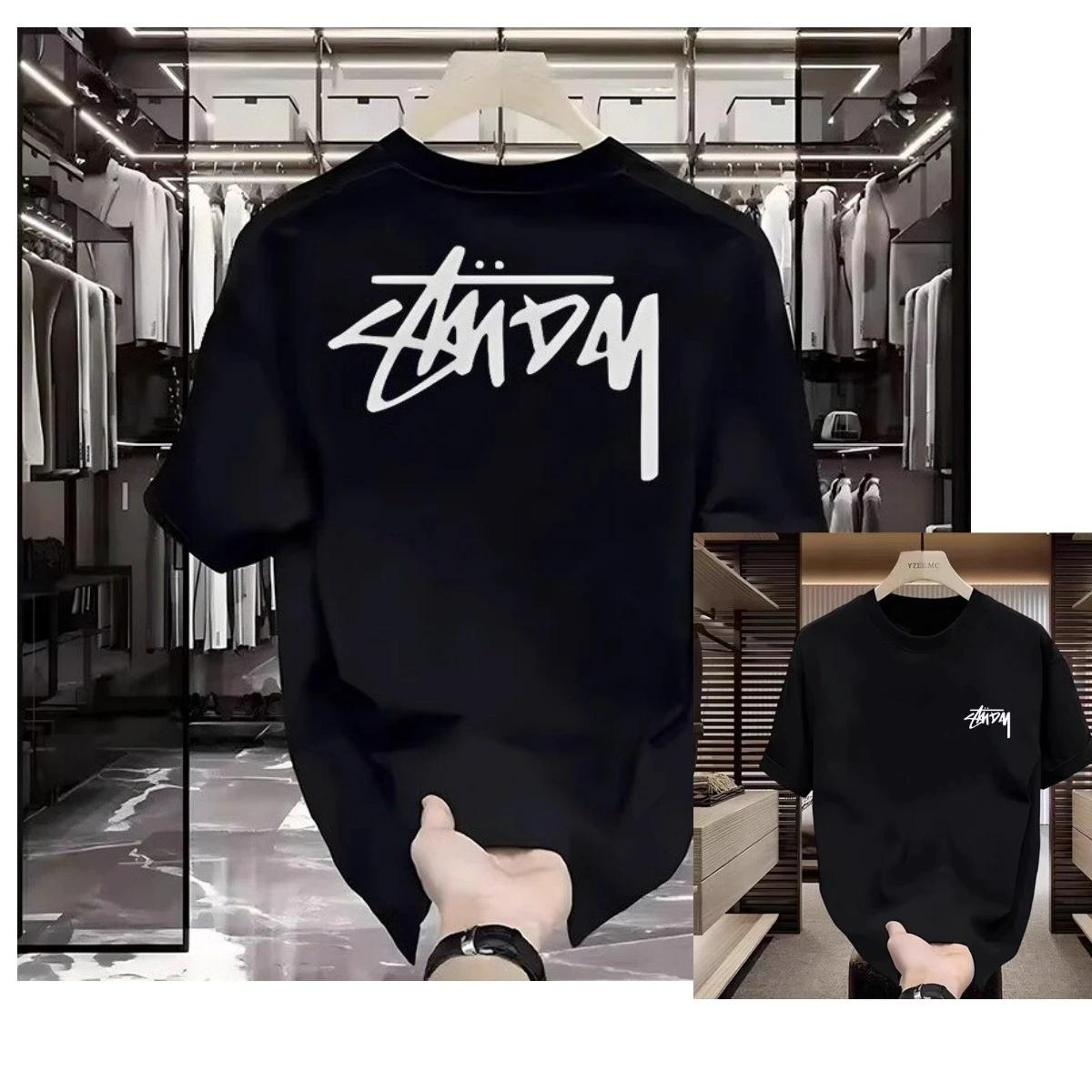 T-shirt décontracté de marque tendance avec logo graffiti amusant, haut de gamme pour hommes et femm