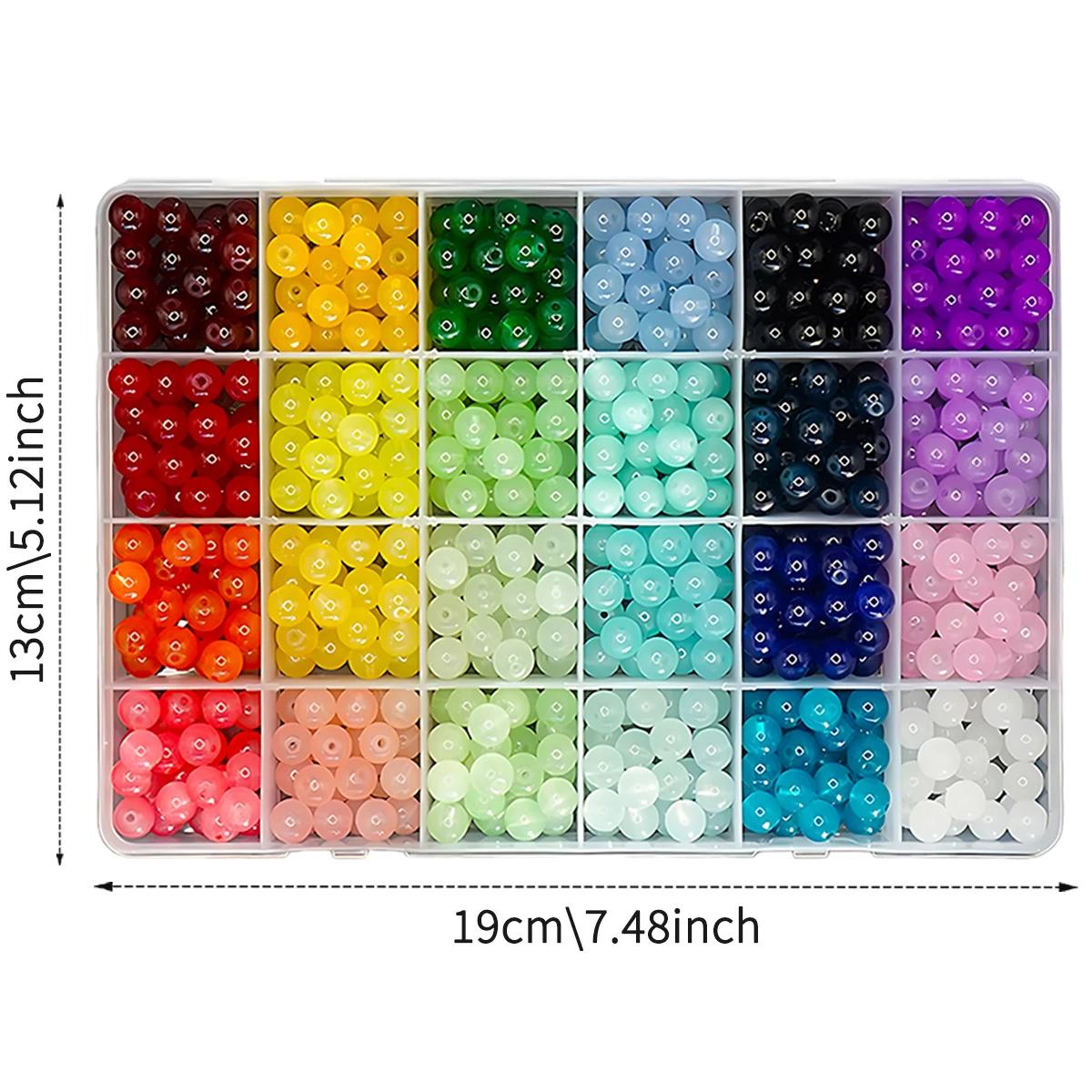 Kit de fabrication de bracelets en perles de cristal, 24 couleurs, 8mm, 360/480/720 pièces, perles r