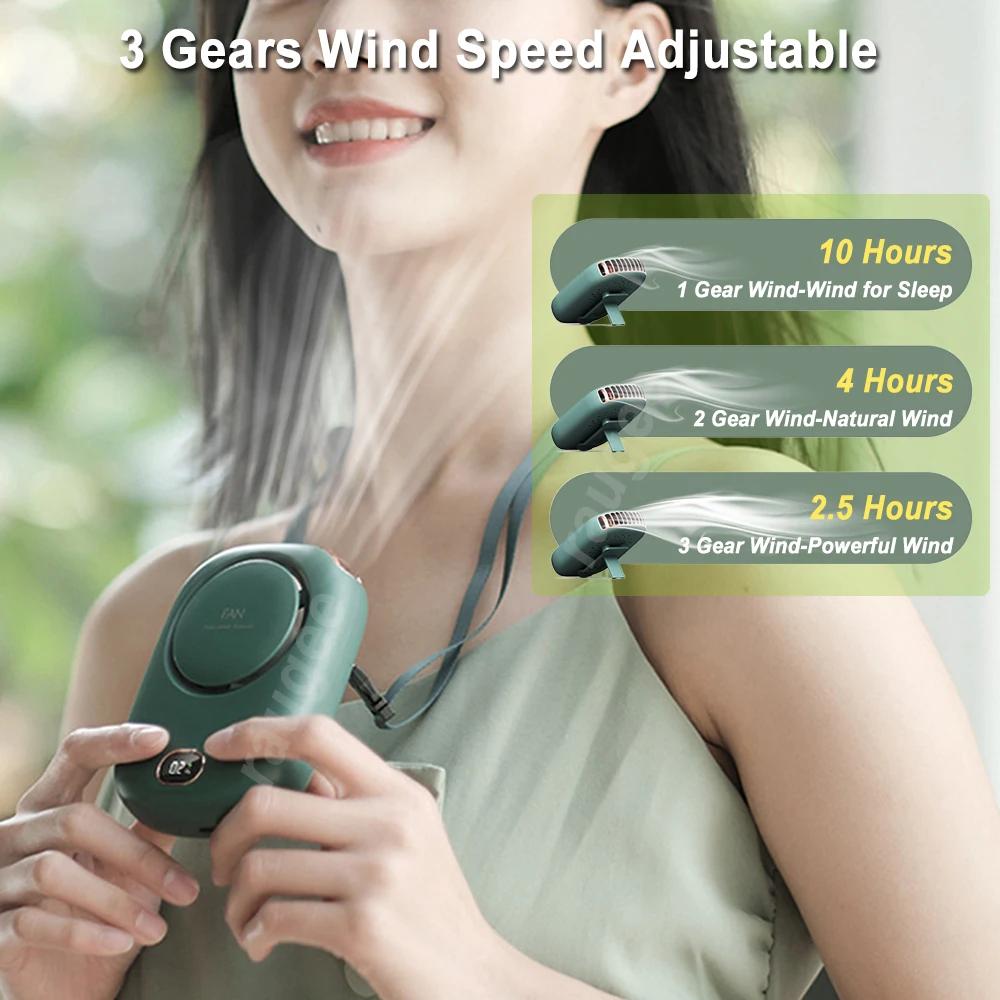 Mini ventilateur Portable à Clip de taille, Rechargeable, suspendu au cou, pour Camping en plein air