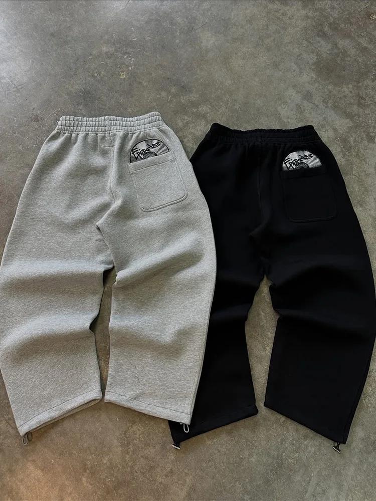 Ensemble Sportif Homme Tendance 2026 : Sweat à Capuche Brodé Y2K Harajuku et Pantalon de Survêtement