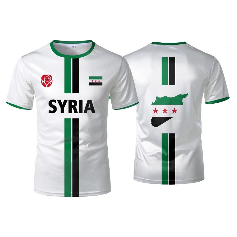Nouveau maillot de Football de la syrie T-shirts de sport pour hommes drapeau syrien rue hauts surdi