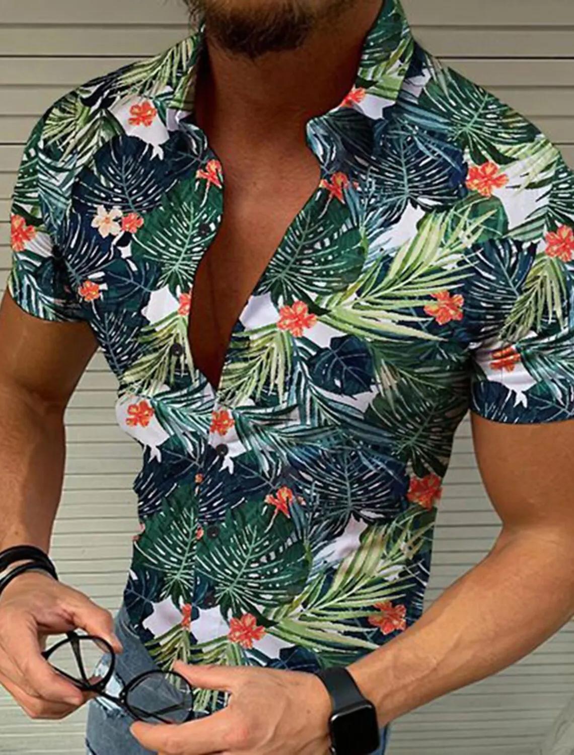 Chemise à Manches Courtes pour Homme, Vêtement d'Extérieur Décontracté, de Styliste, Harajuku