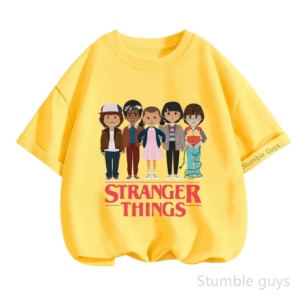 T-shirt en coton doux pour enfants, vêtements d'été pour garçons et filles, t-shirt à manches courte