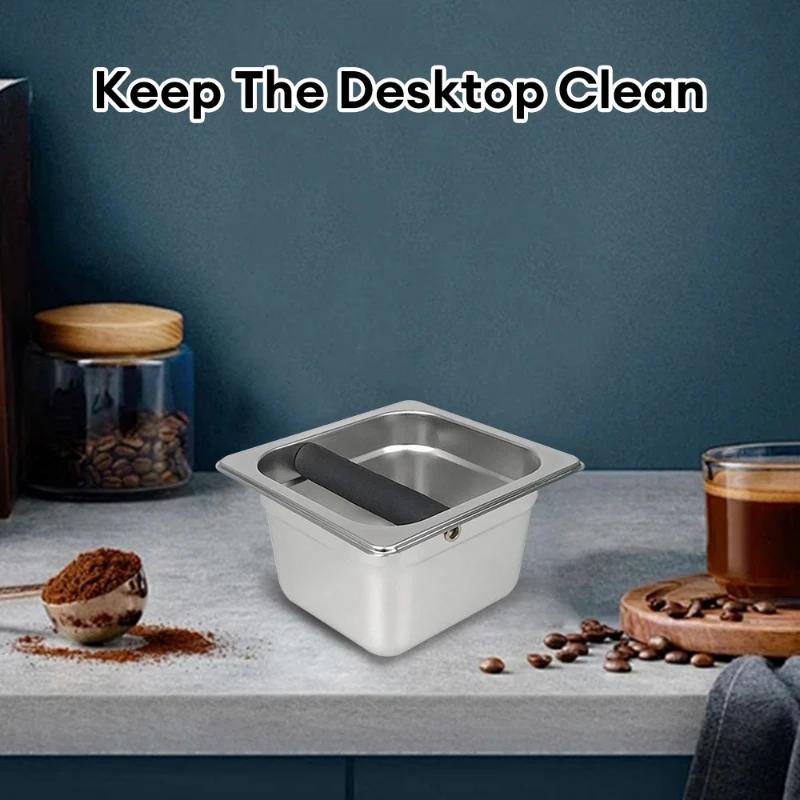 Knock Box-Poubelle à benne pour moudre le café Barista, poubelle à expresso anti-brûlure, mouture de
