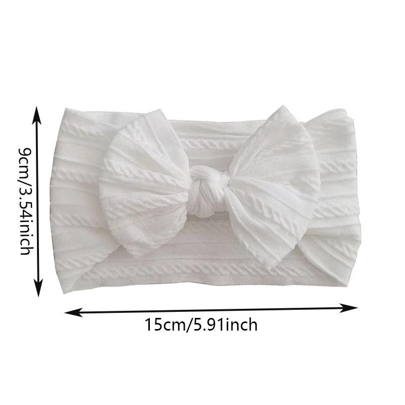 1/3 pièces couleur unie bébé bandeau arc enfants bandeau élastique en Nylon nouveau-né doux Turban b