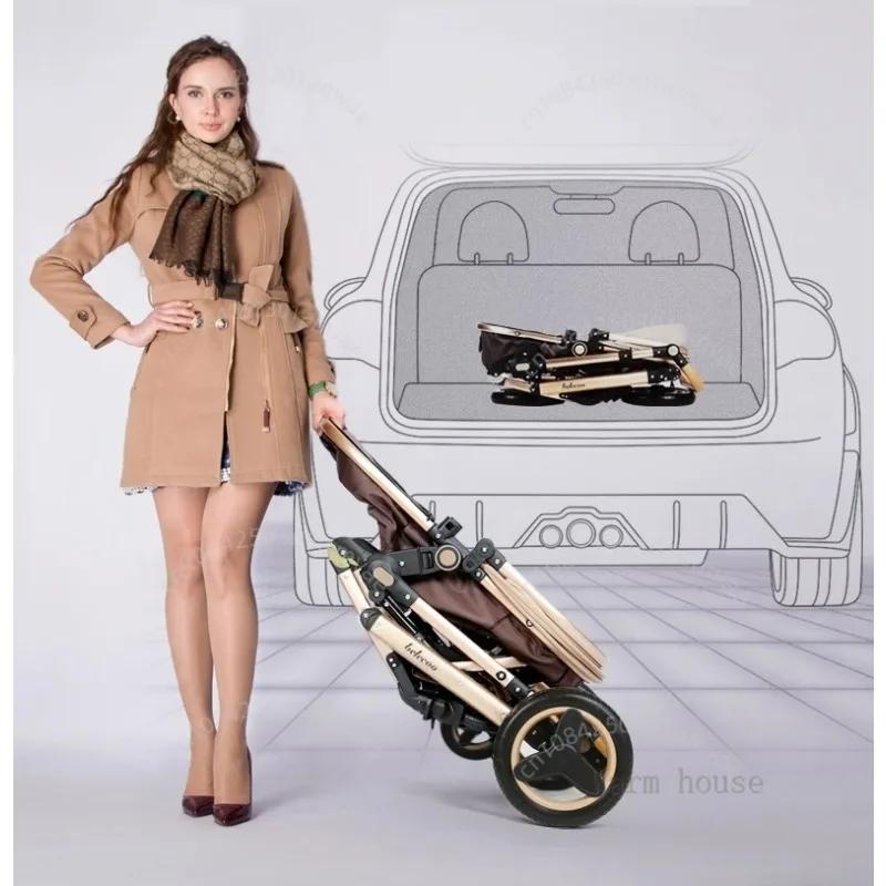 Poussette de luxe 3-en-1 Horizon avec siège auto réversible, système de voyage amortissant les chocs