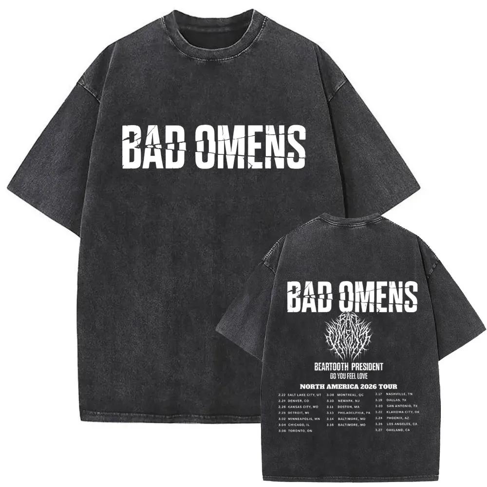 T-shirt graphique vintage délavé Bad Omens Do You Feel Love Tour 2026 pour hommes et femmes, style r
