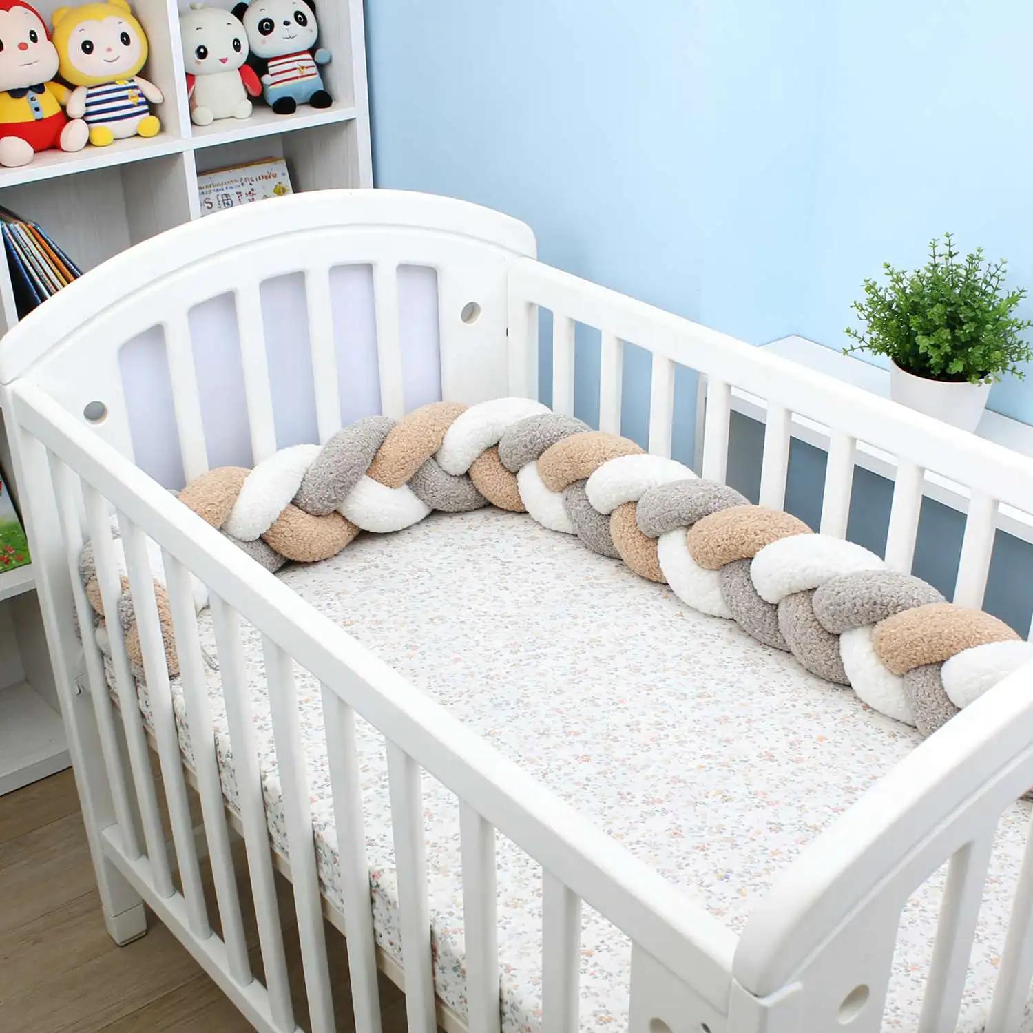 Protecteur de lit bébé 3M, coussin tressé pour lit bébé, décoration de chambre pour garçon et fille,