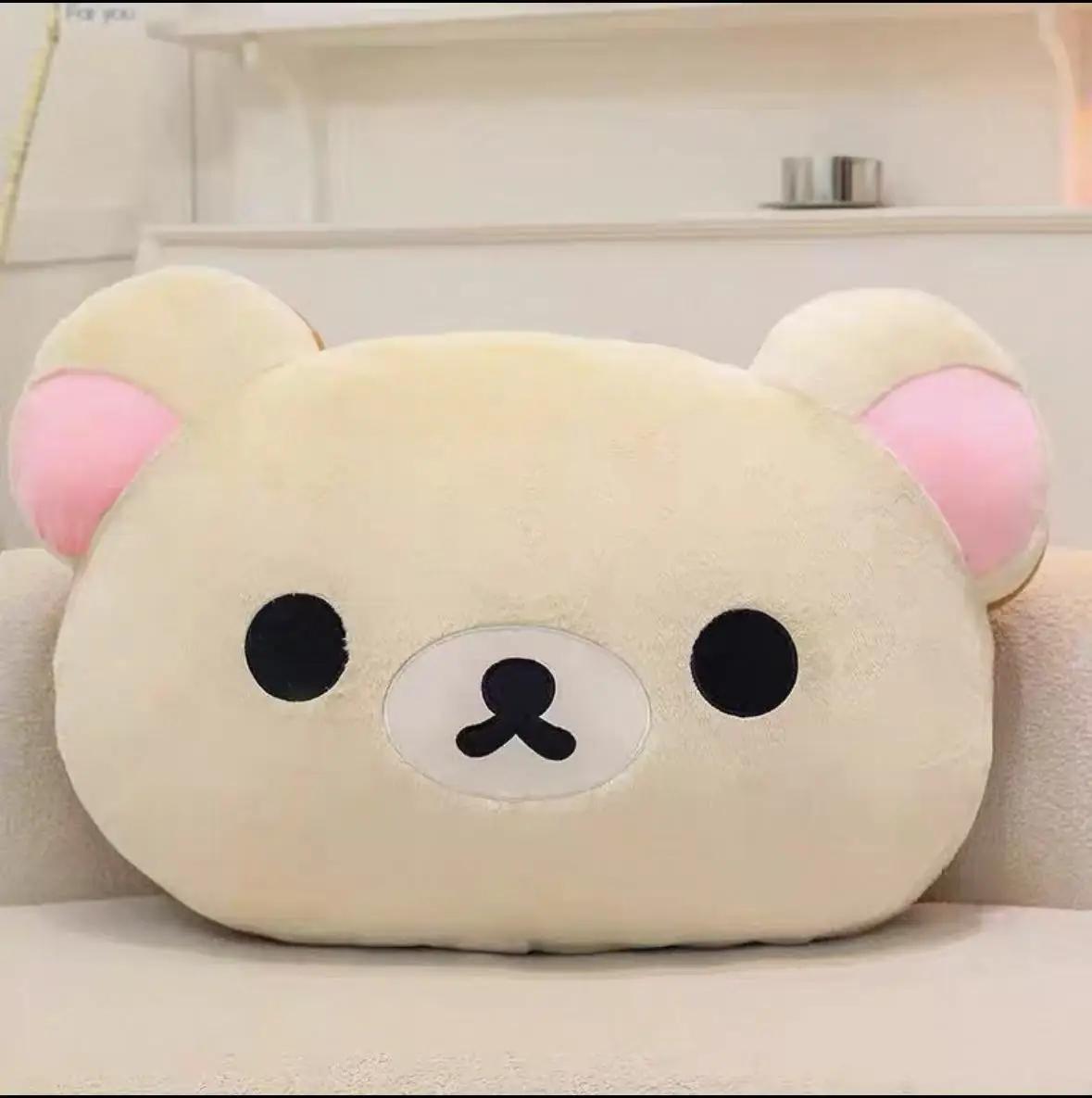 Mignon Rilakkuma Peluche chaud main oreiller dessin animé ours Peluche Peluche Peluche coussin doux 