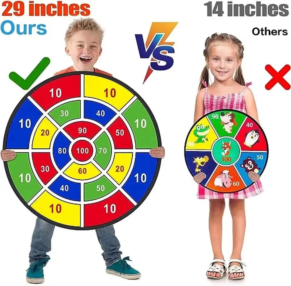 Grand jeu de fléchettes pour enfants avec balle collante de 74CM, jeu interactif familial, arithméti