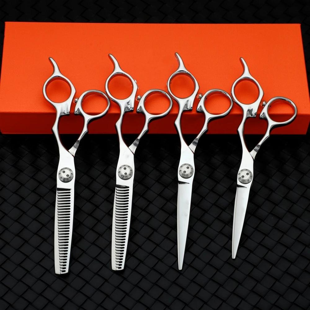 Ciseaux de coiffeur professionnels de petite taille, ciseaux à cheveux fins en acier japonais 440C a