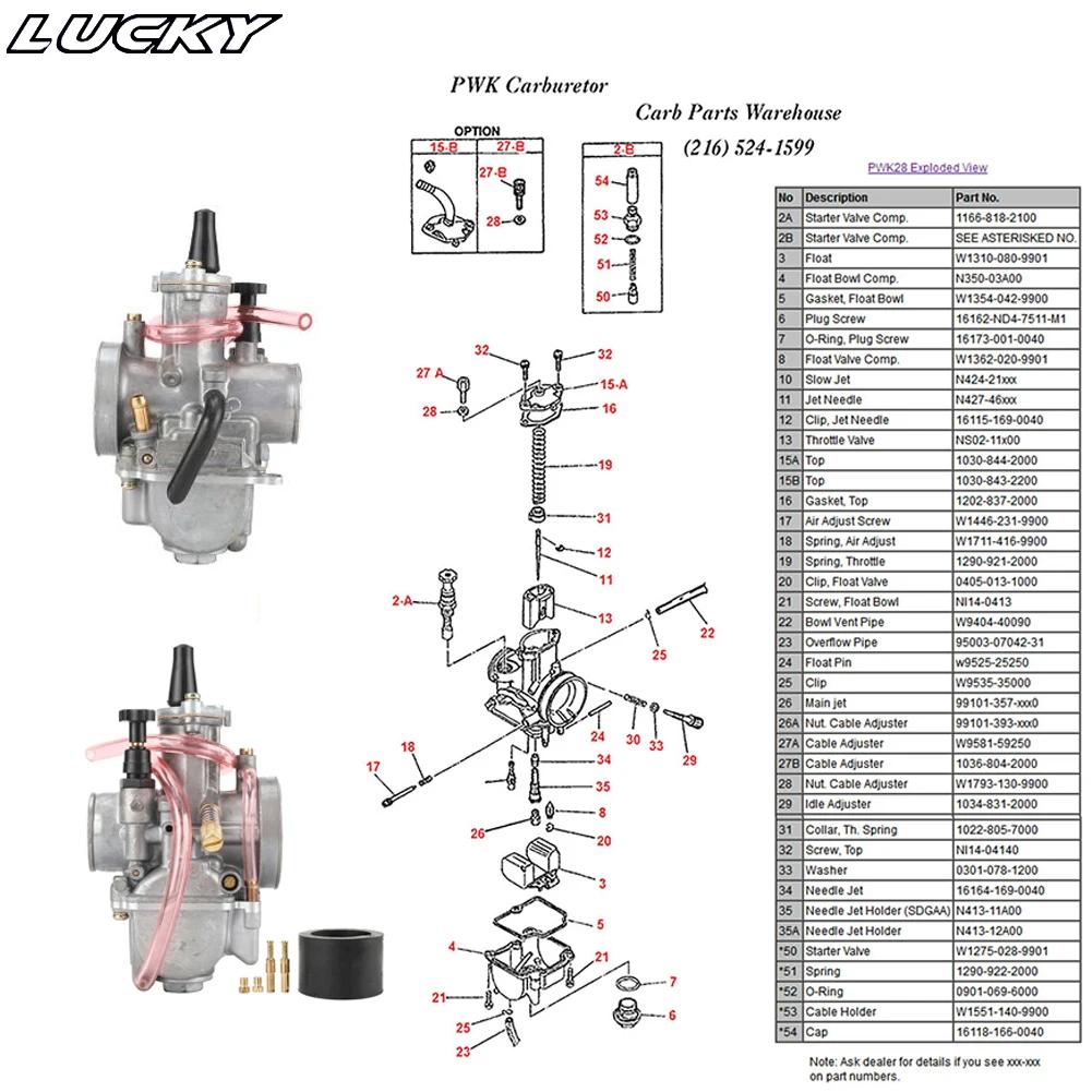PWK 21 24 26 28 30 32 34mm avec carburateur à Jet puissant pour OKO 2T 4T carburateur de moto pour D