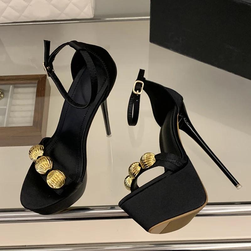 Liyke – sandales d'été à talons super hauts de 16CM pour femmes, chaussures de soirée à bout ouvert 