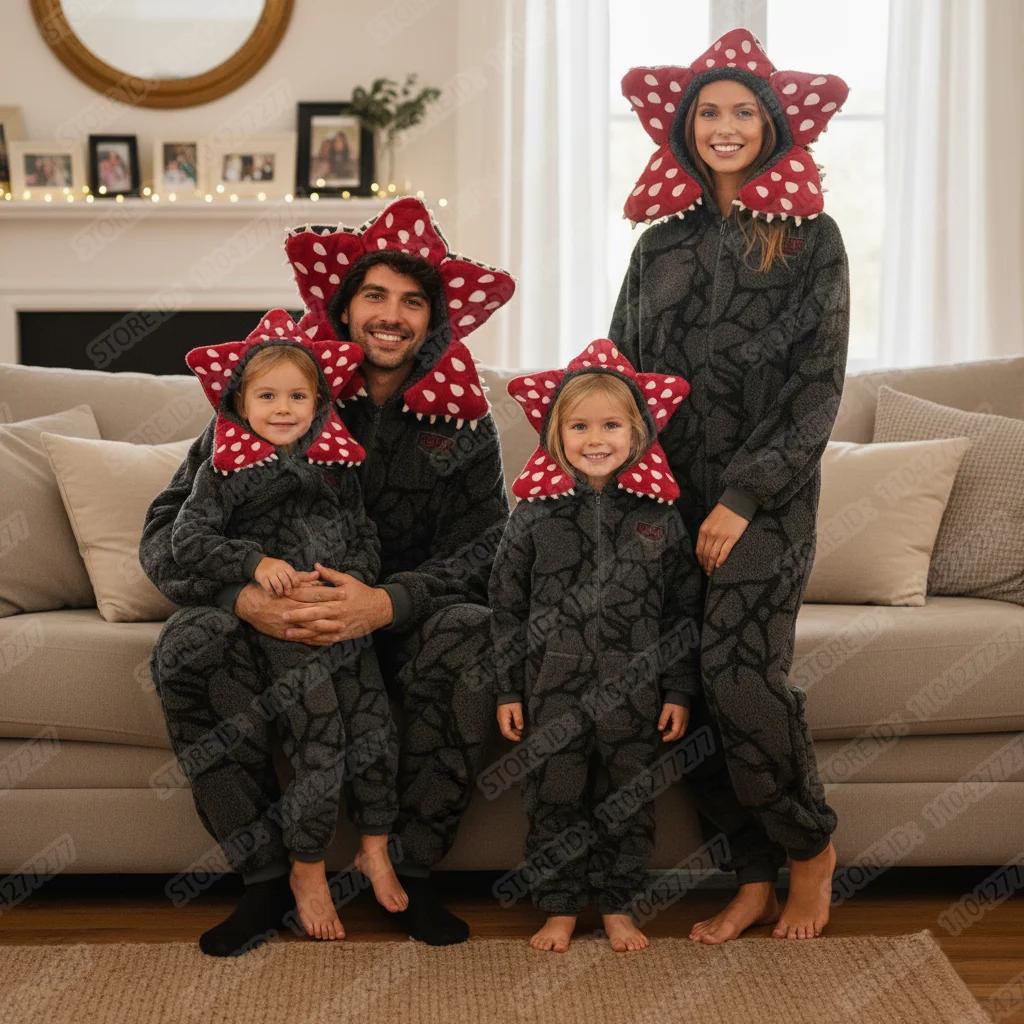 Pyjama d'hiver pour enfants et adultes, pyjama étranger, plante Demogorgon, combinaison pour adultes