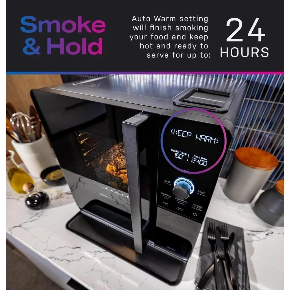 Fumoir à granulés intelligent d'intérieur avec filtration de fumée active Wi-Fi, 5 réglages de fumée