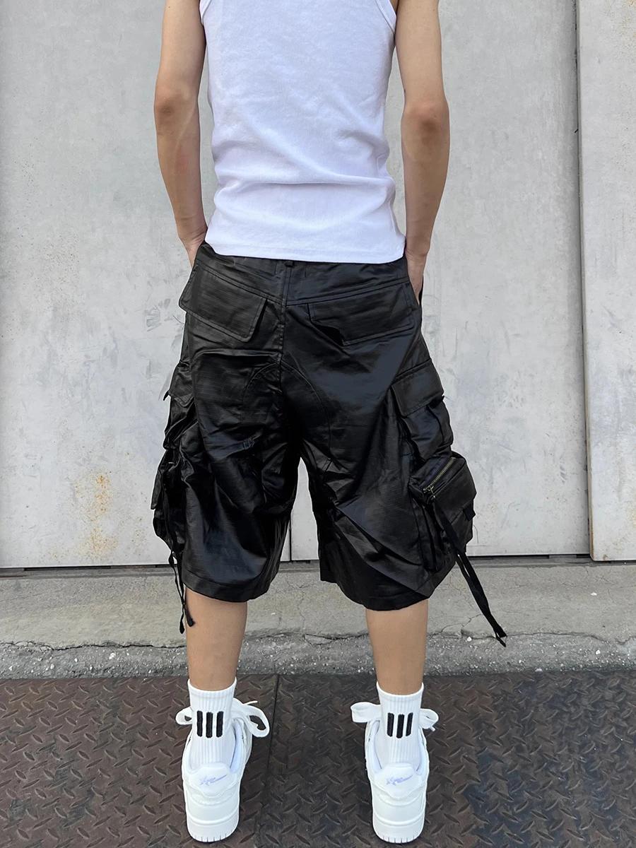 Mauroicardi printemps été Cool dur imperméable noir Shorts pour hommes avec de nombreuses poches amé