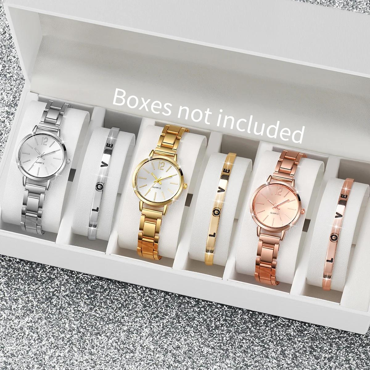 6 pièces/ensemble montre pour femme mode bracelet en acier montres à Quartz ensemble de bracelets en