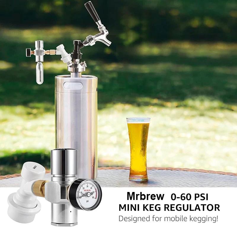 Chargeur de Co2 pour fût de bière, Mini régulateur de Co2 0-60PSI, distributeur de Co2 Portable avec