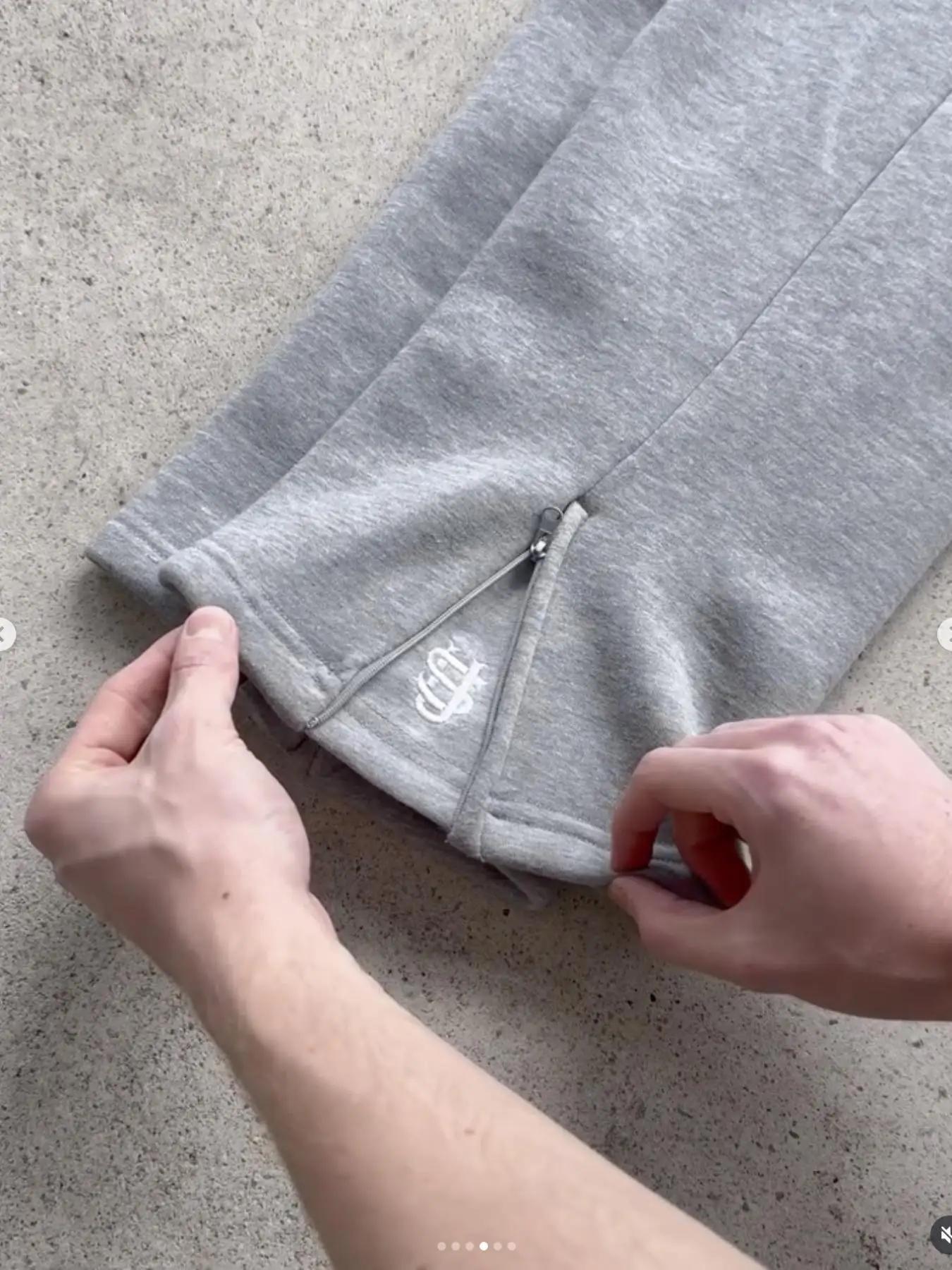 Nouveau pantalon Y2K personnalisé avec fermeture éclair sur les jambes, broderie, style hip-hop, jog