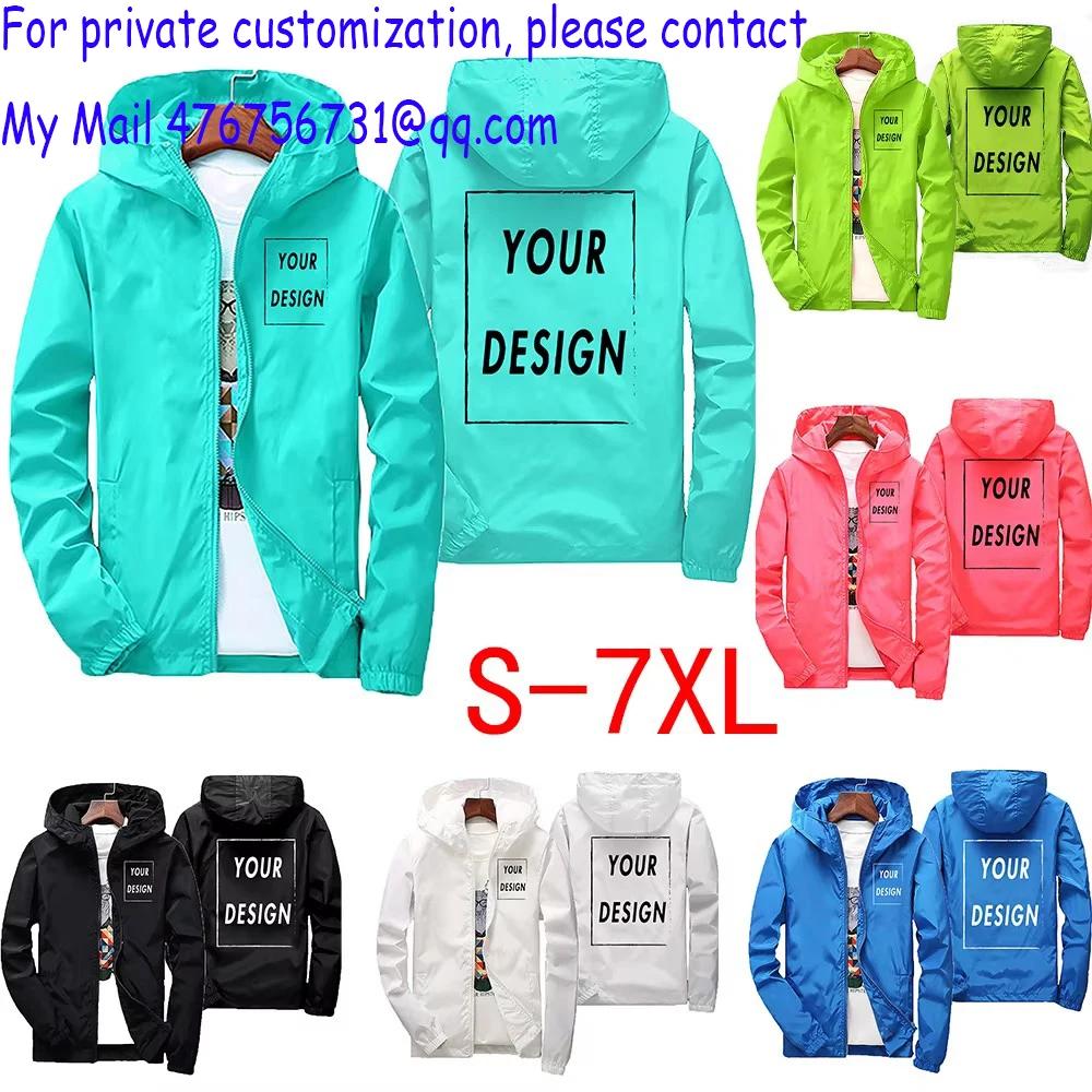 Veste d'automne avec Logo de marque personnalisé pour homme, coupe-vent chaud et imperméable, vêteme