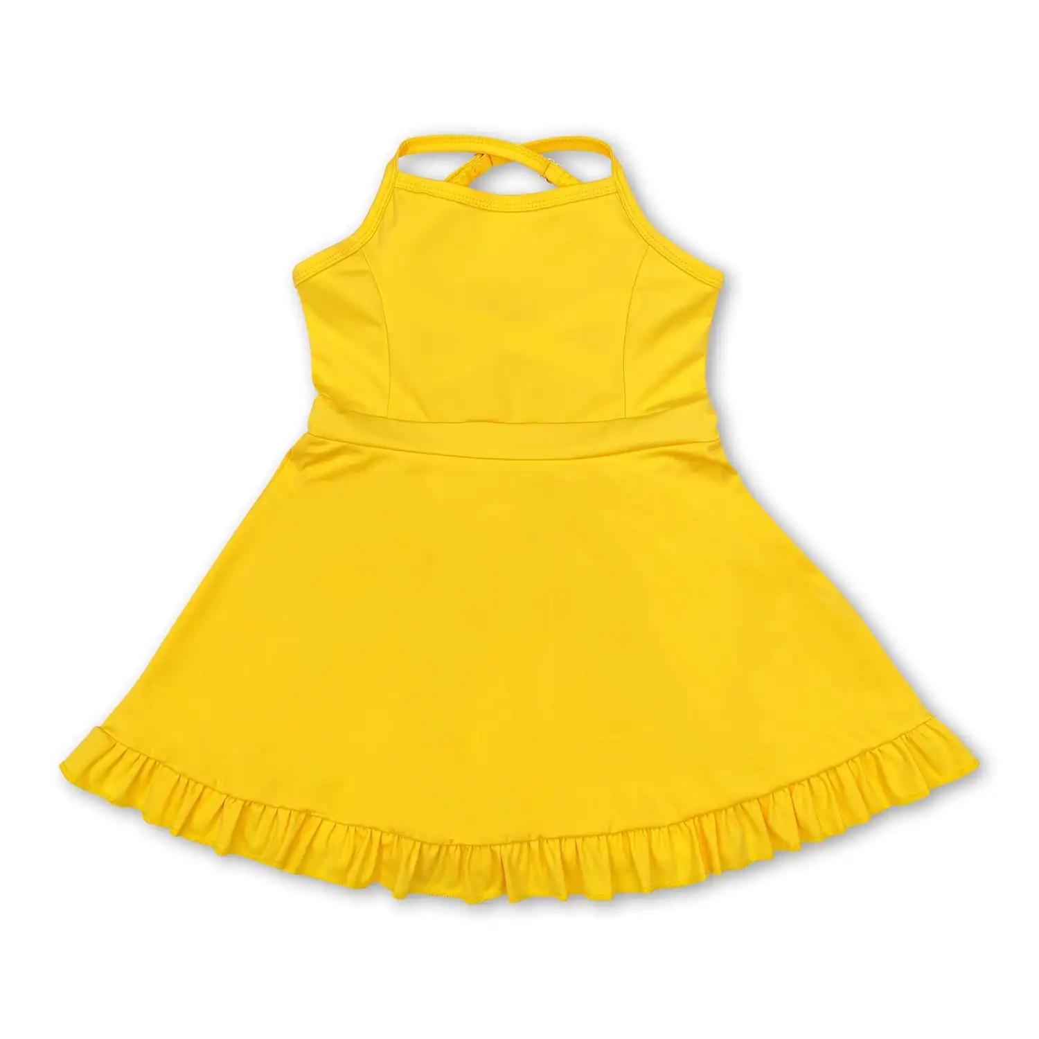 Robes de sport tricotées pour bébés filles, longueur genou, pour le sport et les activités