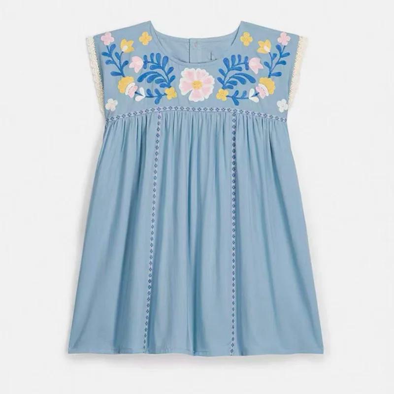 Pré-vente (expédition en mars) 2026 LM Robes d'été pour bébés filles, imprimé floral, en coton, vête