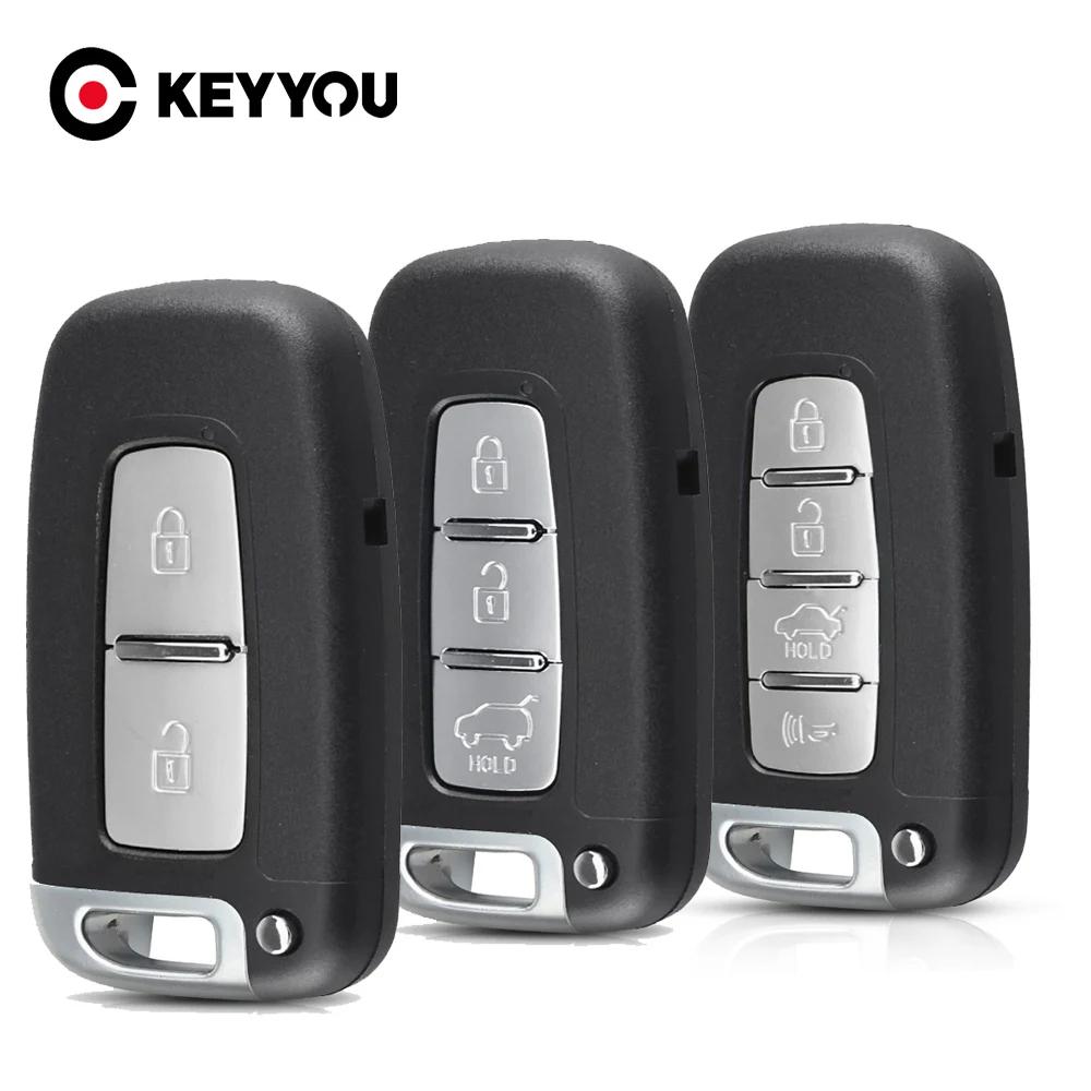 KEYYOU 2/3/4 boutons coque de clé télécommande de voiture intelligente pour Hyundai IX35 Sonata 8 El