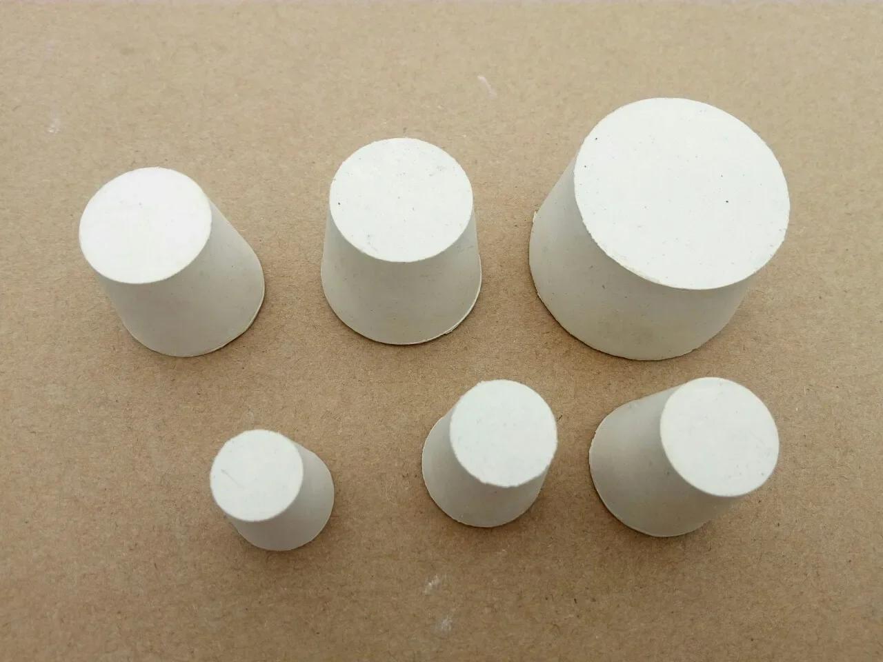 Bouchons coniques en caoutchouc solide, 8mm-62mm, pour tubes à essai de laboratoire, 15 tailles asso