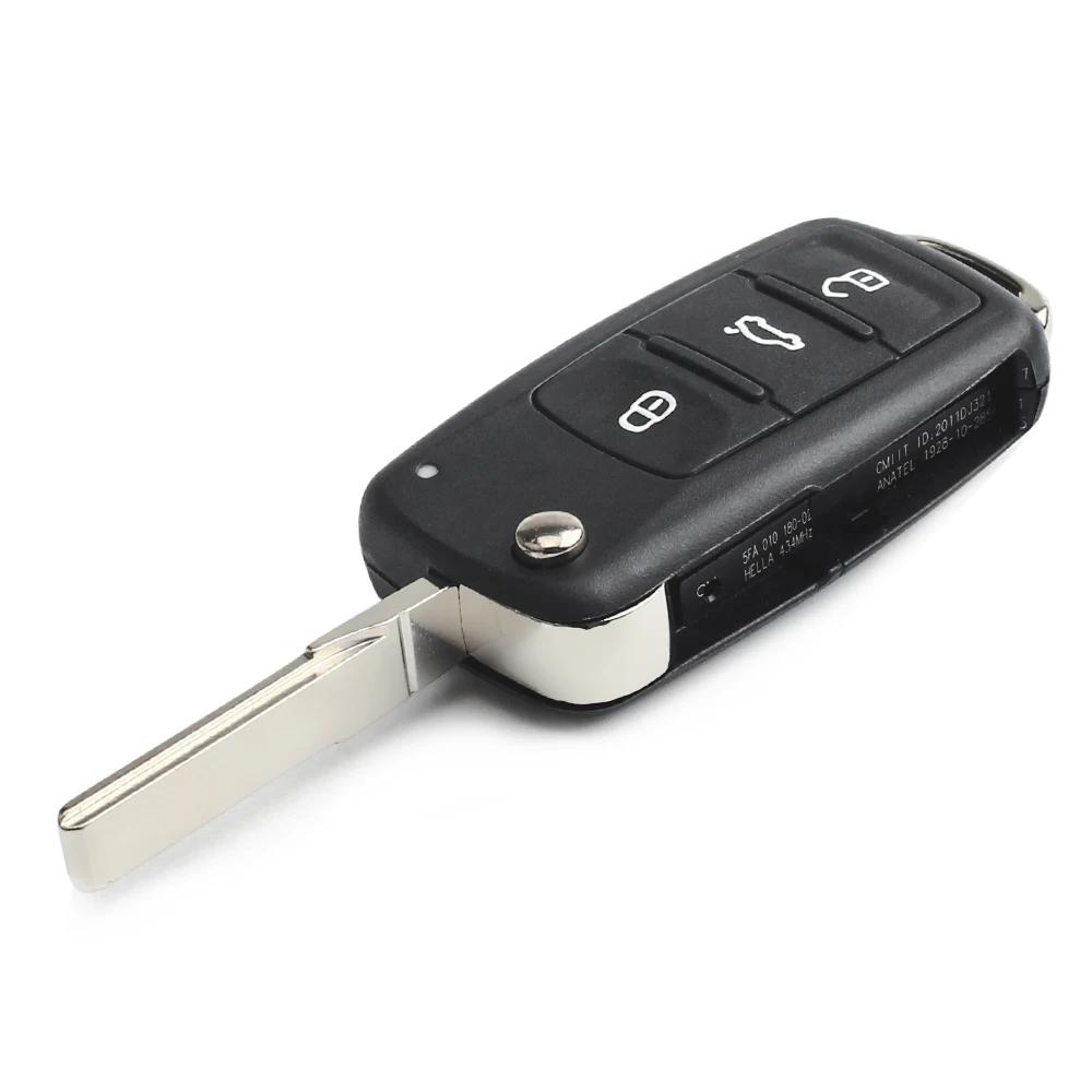 KEYYOU 10 pièces 2/3/4 boutons coque de clé à distance pour Skoda Octavia VW Volkswagen Golf Mk6 Tig