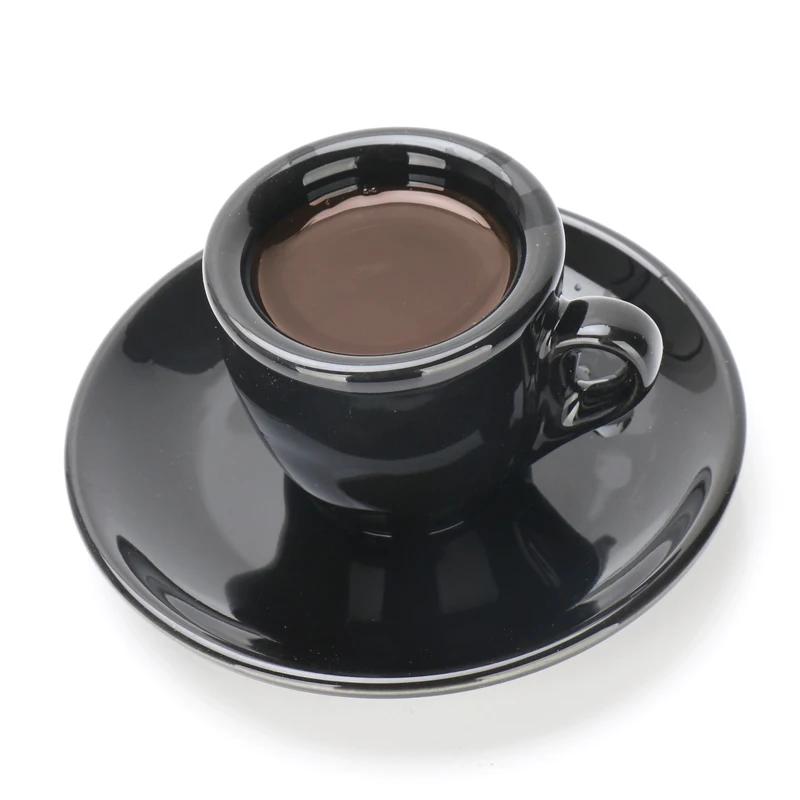 Tasse à expresso en porcelaine de 50ml, avec soucoupe et cuillère, tasse de 9mm d'épaisseur de paroi