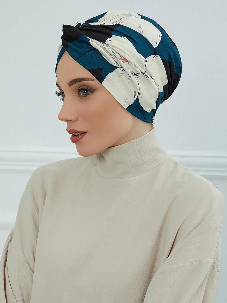 Hijabs musulmans pour femmes, turban instantané, couvre-chef élastique doux, casquette de chimio res