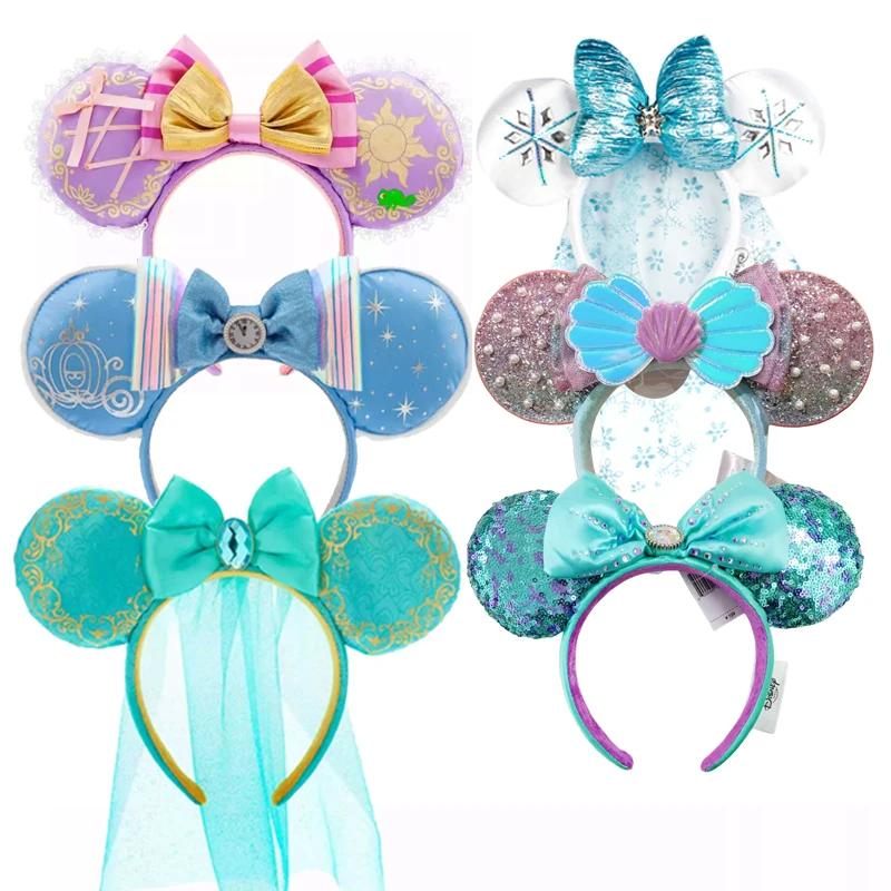 Bandeau princesse Disney Seris Mickey Mouse, oreilles Disney Minnie, couvre-chef en cuir PU, jouets 