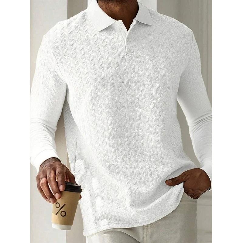 Hommes à manches longues Polo de haute qualité hommes vêtements bureau Polos T-shirt affaires Polosh