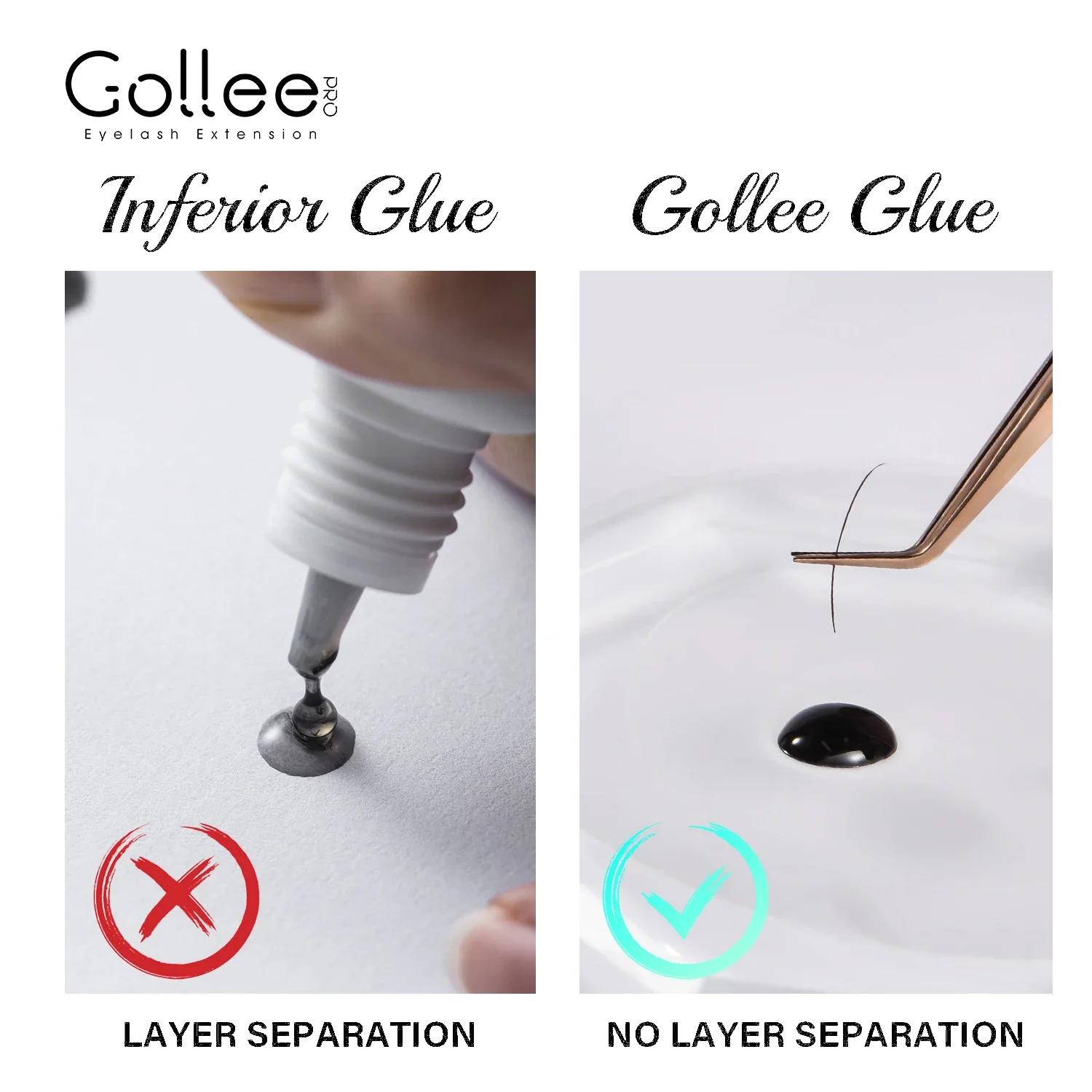 Gollee 0.5s sec global adaptabilité utiliser colle d'extension de cils étanche 6-8 semaines longue r