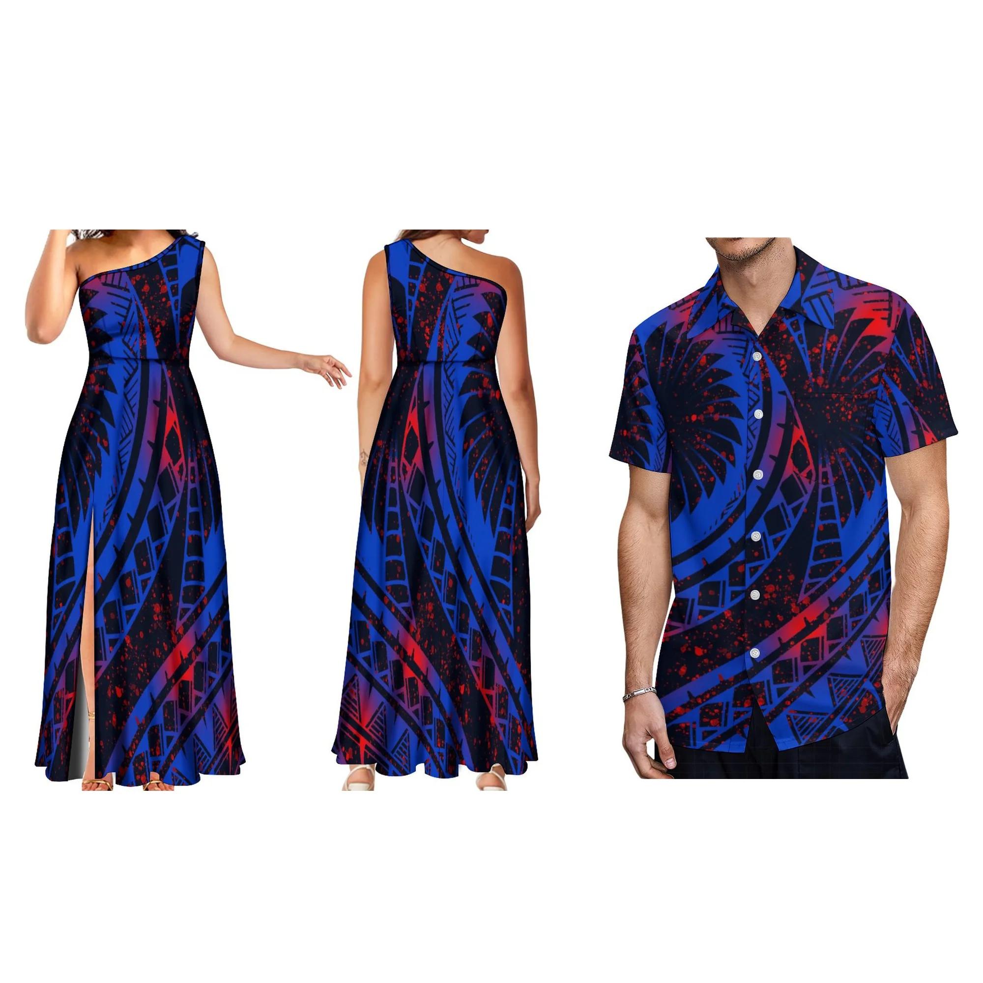 Robe Longue de Soirée en Fibre Maxi Personnalisée pour Femme, Vêtement à Fente Latérale, Imprimé Tri