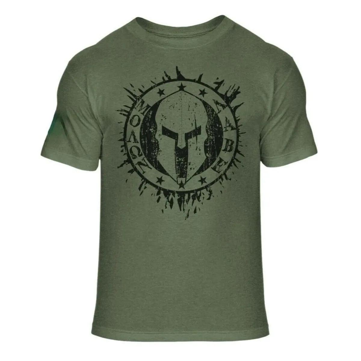 T-shirt col rond confortable et respirant pour hommes, motif imprimé Spartan Warrior, adapté aux vêt