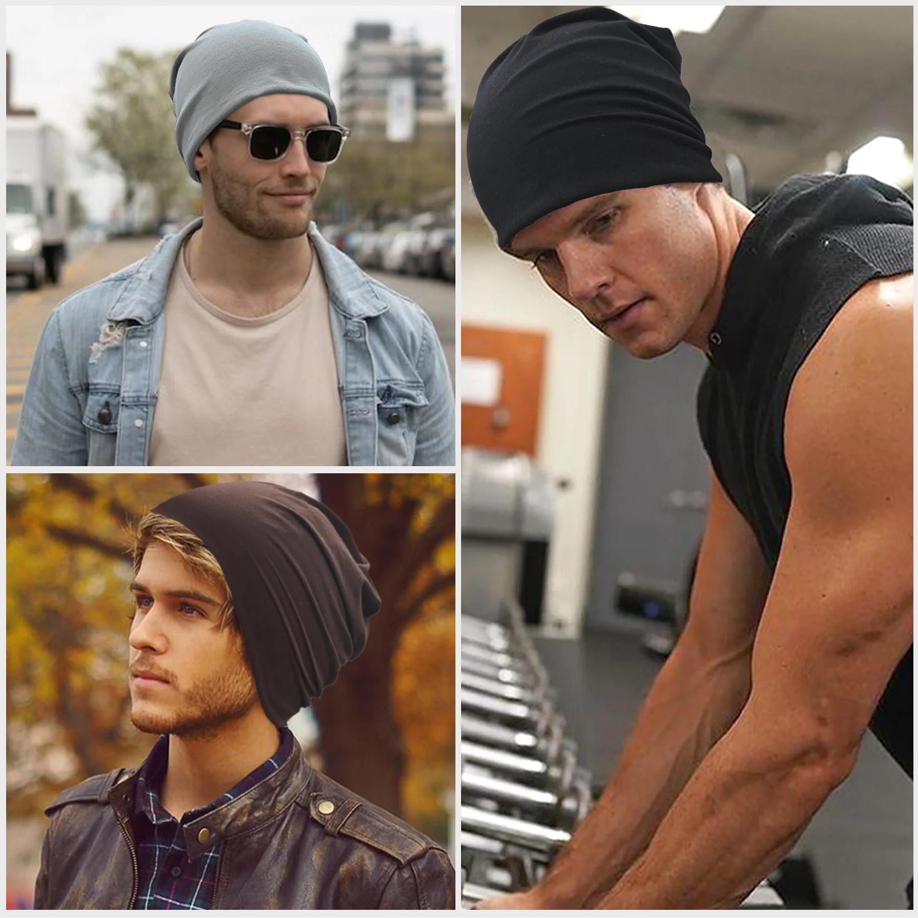 Bonnet Unisexe en Tissu Uni - Bonnet Doux et Léger pour l'Hiver, Chaud pour Hommes et Femmes, Hip-Ho